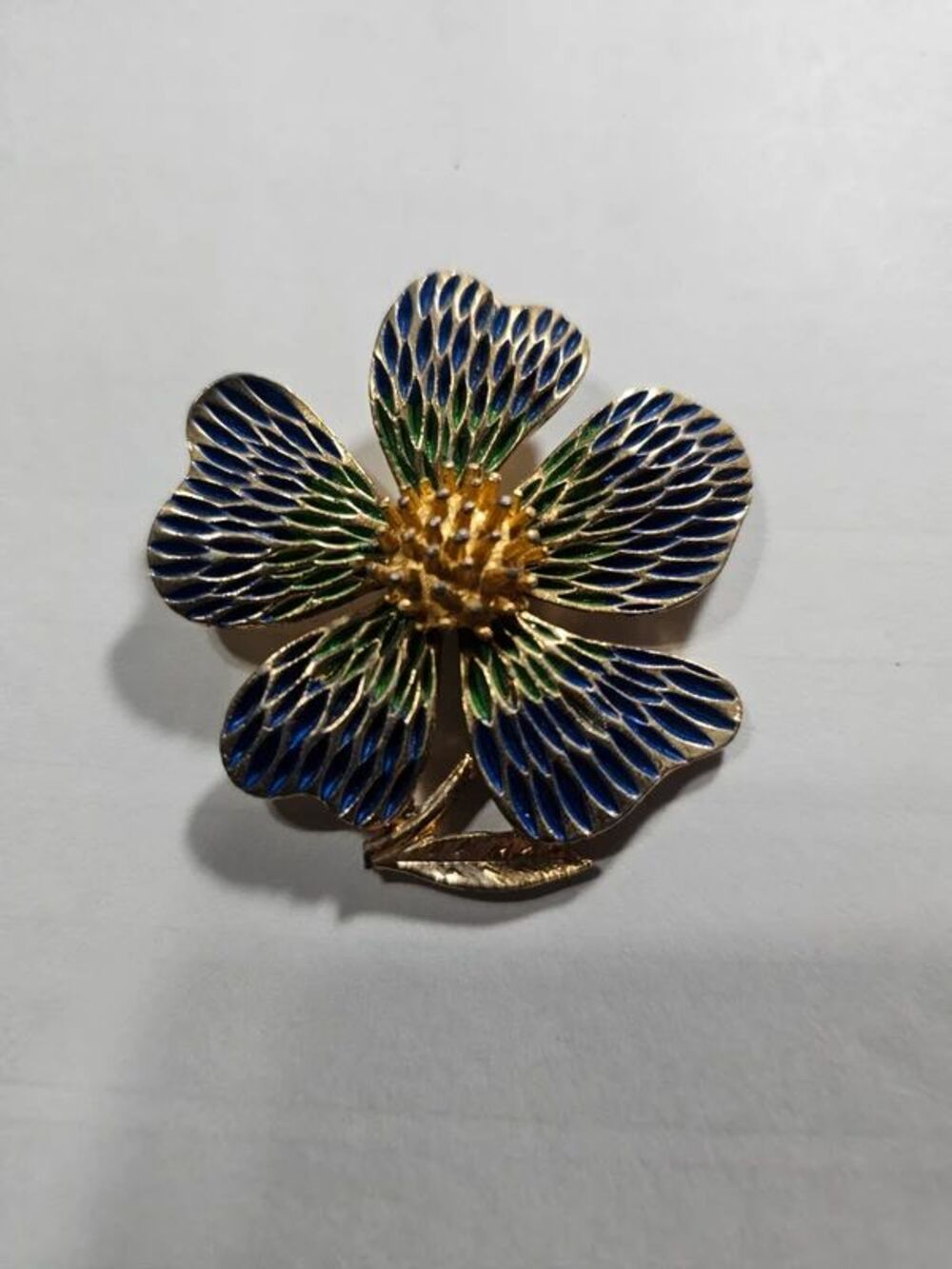 JJ Signed brooch with enamel